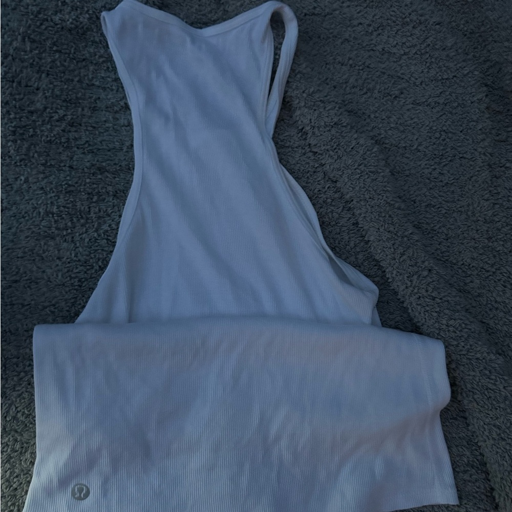 Lululemon White Ribbed Tank - Picture 9 of 10
